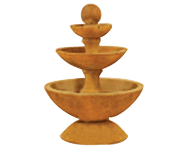 Terso Three Tier Short Outdoor Cast Stone Garden Fountain With Spillways Fountain Tuscan